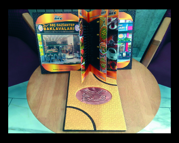 Restaurant & Cafelere Deri Men&uuml; Size &Ouml;zel &Ccedil;alışmalar